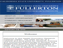 Tablet Screenshot of hpri.fullerton.edu
